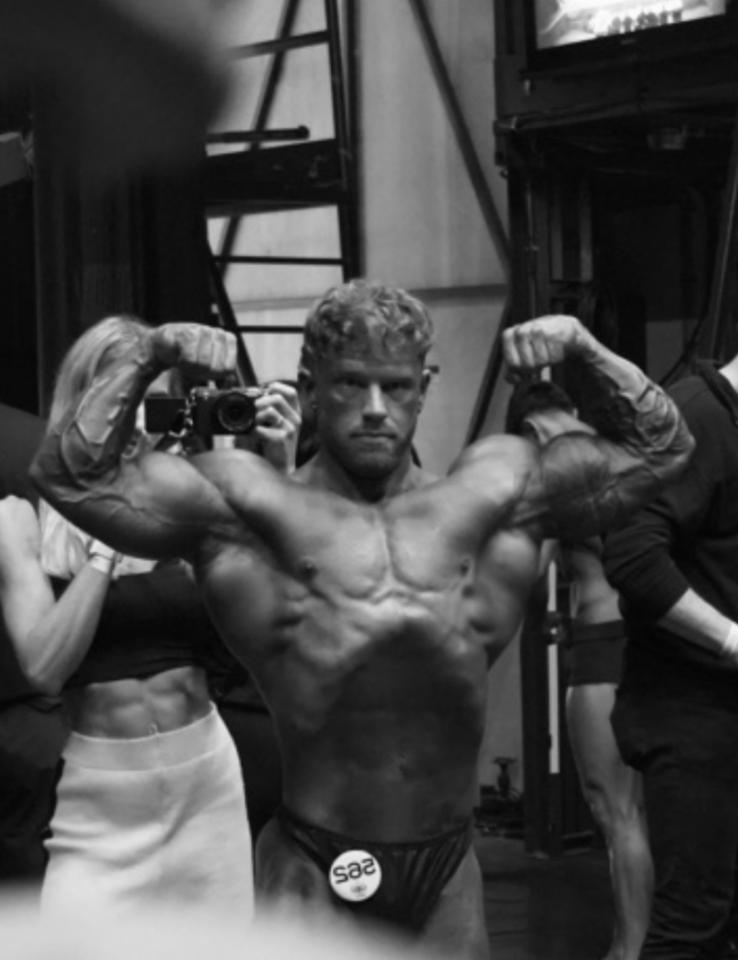 Mitchel front double biceps backstage